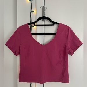 Lululemon Align tee in shade Lychee - size 12